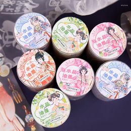 Gift Wrap 2M Vintage Girls Crystal PET Special Oil Washi Tapes School Supplies Masking Tape Adhesive DIY Scrapbooking Sticker
