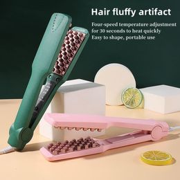 Irons de curling Curler de cabelo fofo Profissional Cerâmica 3D Volumizador Crimper Corn Perm Splint Ferramenta de estilo plana 230306