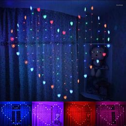 Curtain LED Luminous Curtains Heart-shaped Lights Fairy Tale String Hanging Accessories DC5v USB