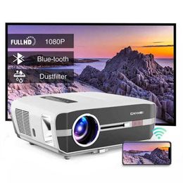 Projectors 1350 ANSI Home Theater Projectors Full HD 1080p Wifi Android LED PK Laser DLP Smart 4K Video Beam Projector for Outdoor R230306