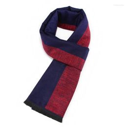 Scarves Men Scarf Autumn Winter Vintage Soft Striped Men's Imitation Cashmere High Quality Brand Business Casual Scarfs