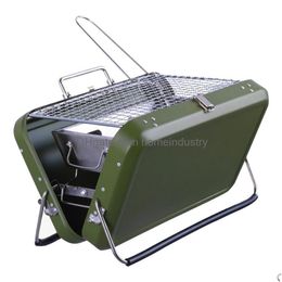 Bbq Tools Accessories Charcoal Barbecue Grill Outdoor Household Folding Portable Carbon Stove Fl Set For Camp Drop Delivery Home G Dhdor