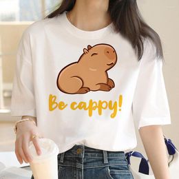 Herren-T-Shirts, Capybara-T-Shirt, Top-T-Shirts, männlich, ästhetisch, lustig, Anime, lässig, weißes Hemd, Paar-Kleidung
