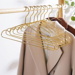 Hangers Racks NonSlip Clothes Hanger 10pcs Skirt Coat Drying Hanger Wardrobe Clothing Storage Sapce Save Organizer Metal Hanger Drop 230303