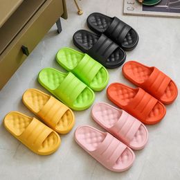 Slippers Rimocy Women Thick Platform Indoor Home Bathroom Soft Non-slip Slides Sandals Summer Solid Colour Beach Flip Flops