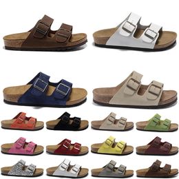 Slippers Designer breathe women men shoes grey green pruple brown Outdoor Indoor Cork flat bottom sandal size eur 34-46