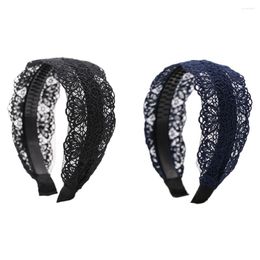 Bandanas 2pcs Wide Hair Hoop Bowknot Non-slip Accessories Headwear Headband For