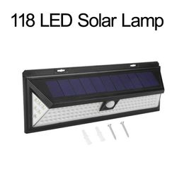 LED Solar Wall lights Power PIR Motion Sensor Wall Light Outdoor Yard Garden Lamp Waterproof Lighting crestech