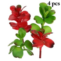 Decorative Flowers 4pcs Artificial Succulent Desert Rose Fake Plant For Wedding Party Supplies Home Garden Decoration