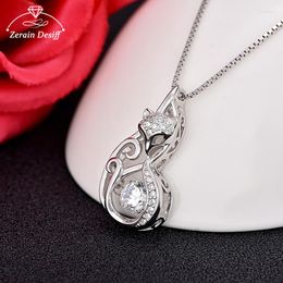 Charms 925 Silver Necklace Ladies Jewellery Inlaid Zircon Fashion Smart Pendant Accessories