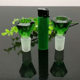 Smoking Pipes Green Diamond Glass Bubble Head Cigarette Accessories Great Pyrex Glass Oil Burner Pipe