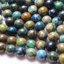 Beaded Necklaces Meihan 1 strandset 6mm 8mm natural phoenix Chrysocolla lapis lazuli smooth round loose beads for jewelry making design DIY 230306