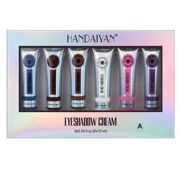 Eye Shadow Handaiyan 6Colors/Set Matte Neon Eyeshadow High Pigment Easy To Apply Yellow Pink Dust Summer Cream Drop Delivery Health Dh4Ns