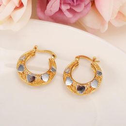 Hoop Earrings Gold Africa HeartJewelry Earring For Women Brincos Geometric Steampunk Statement Bridal Wedding Party Jewelry Gift