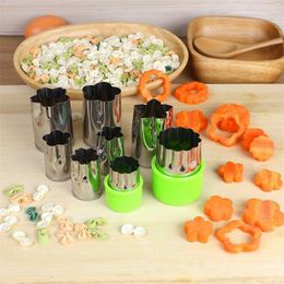 Baking Moulds 8 PCS Fruit Vegetable Cookie Shape Cutters Food Mould Stainless Steel Set DIY