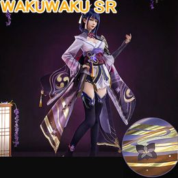 Anime Costumes Size SXXLIN STOCK WakuWakuSR Game Genshin Impact Cosplay Baal Cosplay Come Baal Come Raiden Shogun Z0301