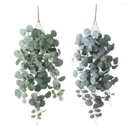 Decorative Flowers Home Garland Silk Greenery Ivy Wall Decor Artificial Plants Fake Plant Eucalyptus Leaves