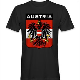 Men's T Shirts Austrian State Flag T-Shirt Men's Cotton Casual T-shirts Loose Top Size S-3XL
