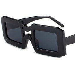 NEW Sunglasses Unisex Retro Sun Glasses Double Beam Anti-UV Spectacles Rectangle Eyewear Hollow Design Eyeglasses Ornamental