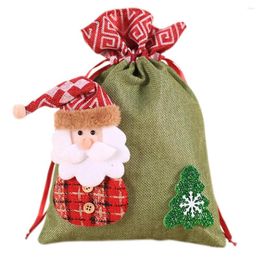 Christmas Decorations Decoration Gift Bags Burlap Package For Children Candy Cookie Bag Gifts MDJ998