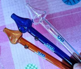 Manufacture Glass Hookahs Oil Burner Nectar collector Pipe Handcraft 6inch Thick Pyrex Colorful Tobacco Hand Pipes For Smoking