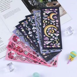 Gift Wrap 1Pcs Laser Candy Colourful Ribbon Waterproof Stickers DIY Hand Account Material For Po Decoration