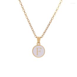 Pendant Necklaces Letter Necklace European And American Simple Temperament Wild 26 Alloy Clavicle Chain Men Women