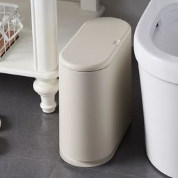 Waste Bins Creative Plastic Daily Necessities Wet and Dry Classification Trash Can Household Push-Type Garbage Bag with Lid 230306
