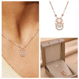 Pendant Necklaces Necklace For Women Pack Christmas Light The Luxury Of Temperament Antlers Set Ziron Rose Gold Lollipop