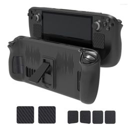 Game Controllers Games Console Protective Cover Set With Stand Touchpad Button Stickers Compatible For Steam Deck Sd016 Drop
