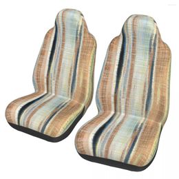 Car Seat Covers Linen Striped Pattern Universal Cover Off-Road Travel Stripes Polyester Styling