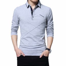 Men's Polos 5XL Polo Shirt Collar Men Plus Size 3XL 4XL Autumn Button Brand Men Polo Shirt Long Sleeve Casual Male Shirt Dress Polo Shirts 230303