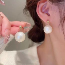 Dangle Earrings Fashion Wedding Pearl Jewellery Accessories White Gold Elegant Crystals Colour Stud For Women