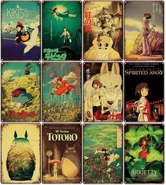 Japan Classic Anime Movie Metal Poster Tin plate Plaque Anime Vintage Tin Sign Poster Art Iron Painting Indoor Kid Room Man Cave Bar Cafe Wall Decor Size 30X20CM w01