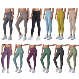 yoga leggins gym align leggings Women Spring high waist pants Elastic Lady gym Fitness Outdoor sports wear overall full tights workout Designer knee length Solid