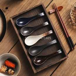 Dinnerware Sets Japanese Style Small Spoon Soup Creative Commercial Dining Ceramic Household Rice