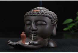 Cerâmica Buda Backflow Incense Burner Creative Home Decor Zen Incense Buddhist Censer2302767