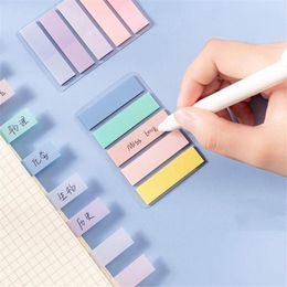 Sheets/Set Morandi Index Memo Pad Candy Color Sticky Notes Paper Stickers Notepad Bookmark School Supplies Stationery