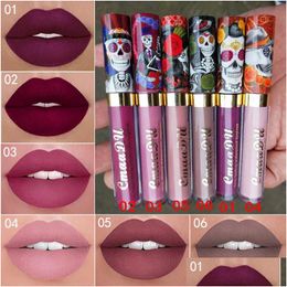 Lip Gloss Cmaadu Matte Lipstick Magic Nonstick Metal Pearlescent Skl Y Waterproof Liquid Veet Drop Delivery Health Beauty Makeup Lips Dhxik