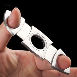 Stainless Steel Cigar Cutter Accessories Cigar Knife Portable Cigar Scissors Large Calibre Double Bladed Flat Mouth Cigar Scissors