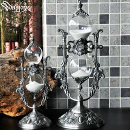 Clocks Accessories Other & 15/30Min Metal Retro Hourglass Home Desktop Decor Sand Clock Kitchen Timer Sandy Gift For Birthday