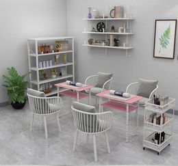 Nordic Dali dresser makeup table salon equipment furniture Nail Table single small simple Nail table double nail table and chair set 9-piece set