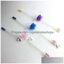 Smoking Pipes Oil Burner Bong Plastic Bottle Suit With Mouth Glass Burners Silencer Cost Performance Mute Water Diy Travel Smoke Dro Dhyw9