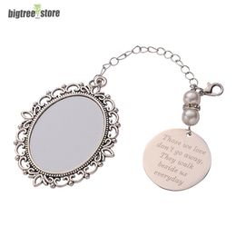 Graduation Personalised Cap Tassel Pendant Sublimation Memorial Photo Charms for Wedding Bouquet DIY Commemorative Photo for Cap and Gown Ceremony White