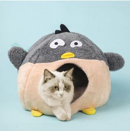 Cat Beds Litter Warm House Pet Supplies Four Seasons Universal Open Removable And Washable Egg Tart Closed Winter Pattern