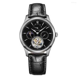 Designer Watch Tourbillon Wristwatches Seagull Watch Men Mechanical Moon Phase Day Date Man Transparent Brand Automatic