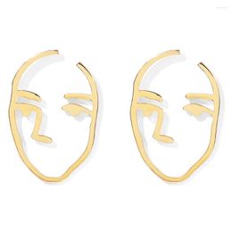 Stud Earrings WYBU Fashion Retro Art Abstract Cutout Face Drop Earring Hollow Vintage Hypoallergenic Dangle For Girls Teens Women