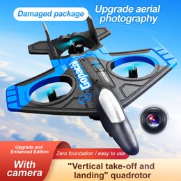 Electric RC Aircraft V25 RC Foam Plane With 4K Camera Glider Radio Control Helicopter Remote Controlled Aeroplane Toys for Boys Children 230303