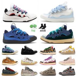 Authentic casual shoes leather curb dress shoes men women sneakers Blue Green Grey Dark Green Light Blue Light Blue Light Grey Blue Black Red Racer Blue