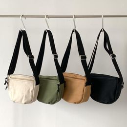 Evening Bags Cotton Canvas Zipper Women's Preppy Ladies Flap Japan Youth Small Shoulder Crossbody Whole Sale